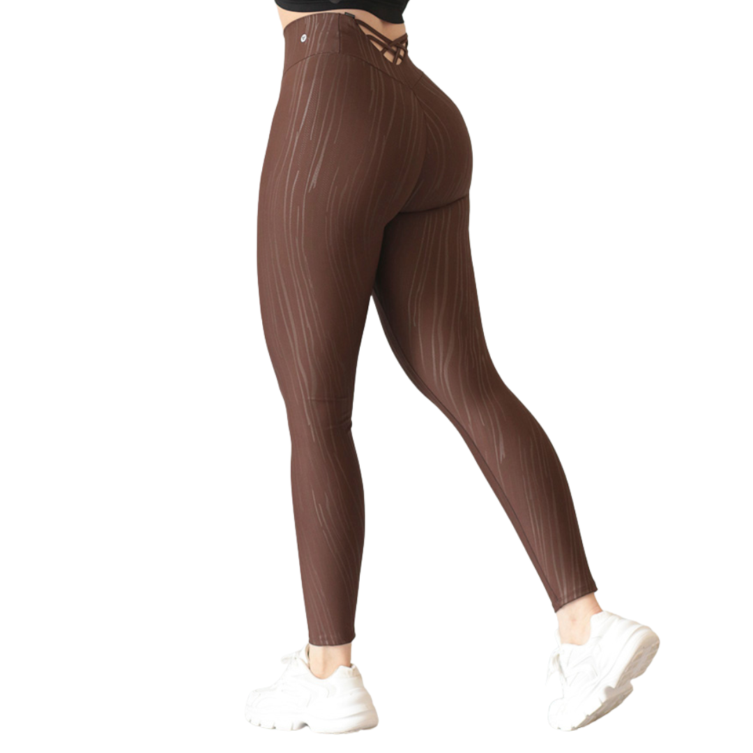 🔹 Leggings push up | Supplex Stretch, Destellos – Café