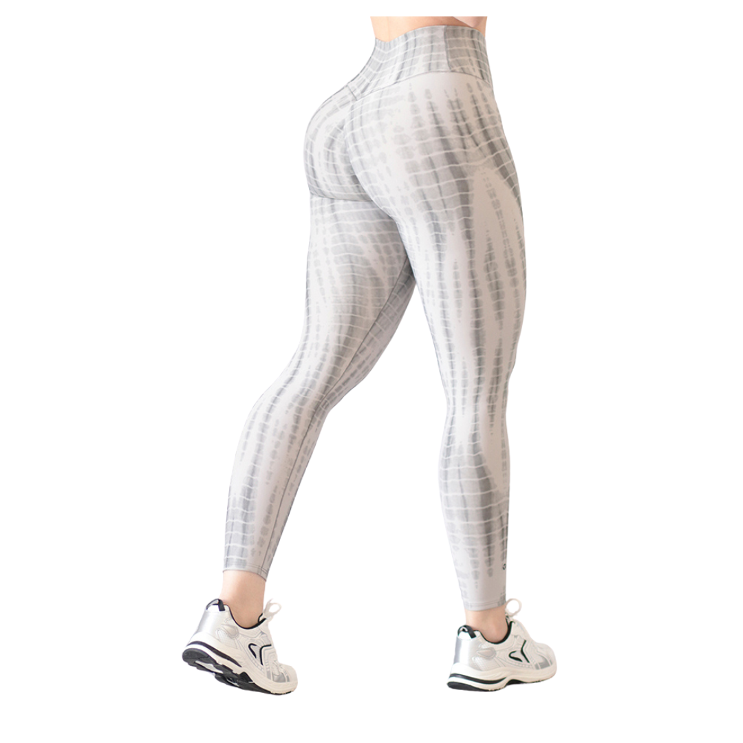 Leggings Deportivos para Mujer Fitness: Efecto Push Up, Cintura Alta, Textil Lycra Transpirable con Acabado Liso Rept, Color Gris | Adriana Olimpo