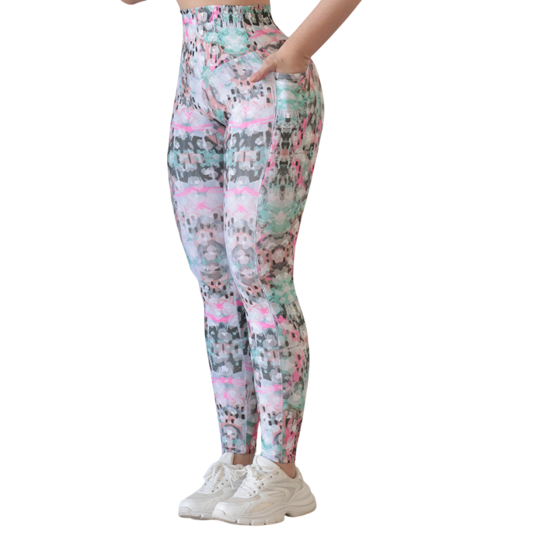 🔹 Leggings básico con bolsillos | Supplex Stretch, Liso – Flores