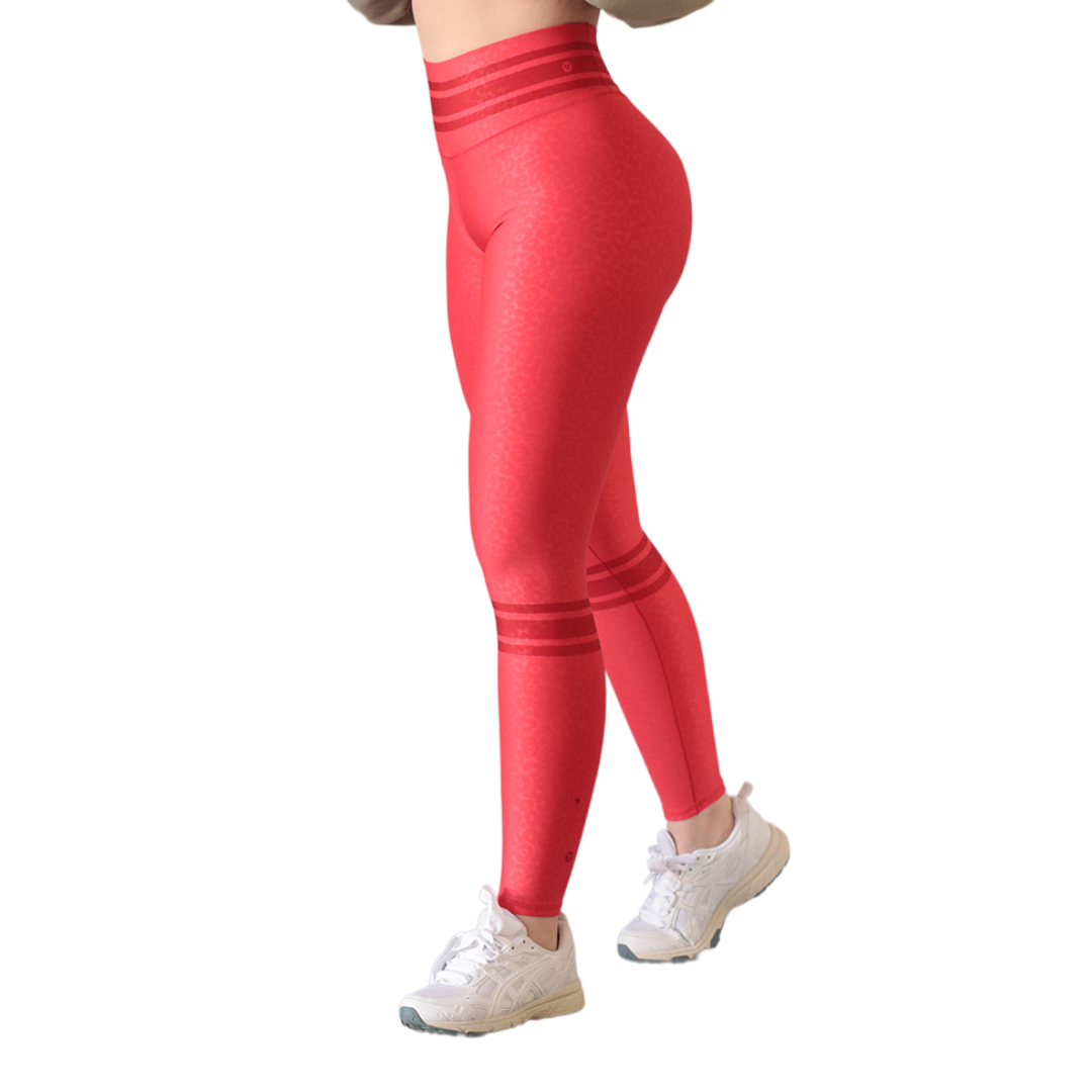 Leggings push up | Supplex Stretch, Relieves Print - Roja