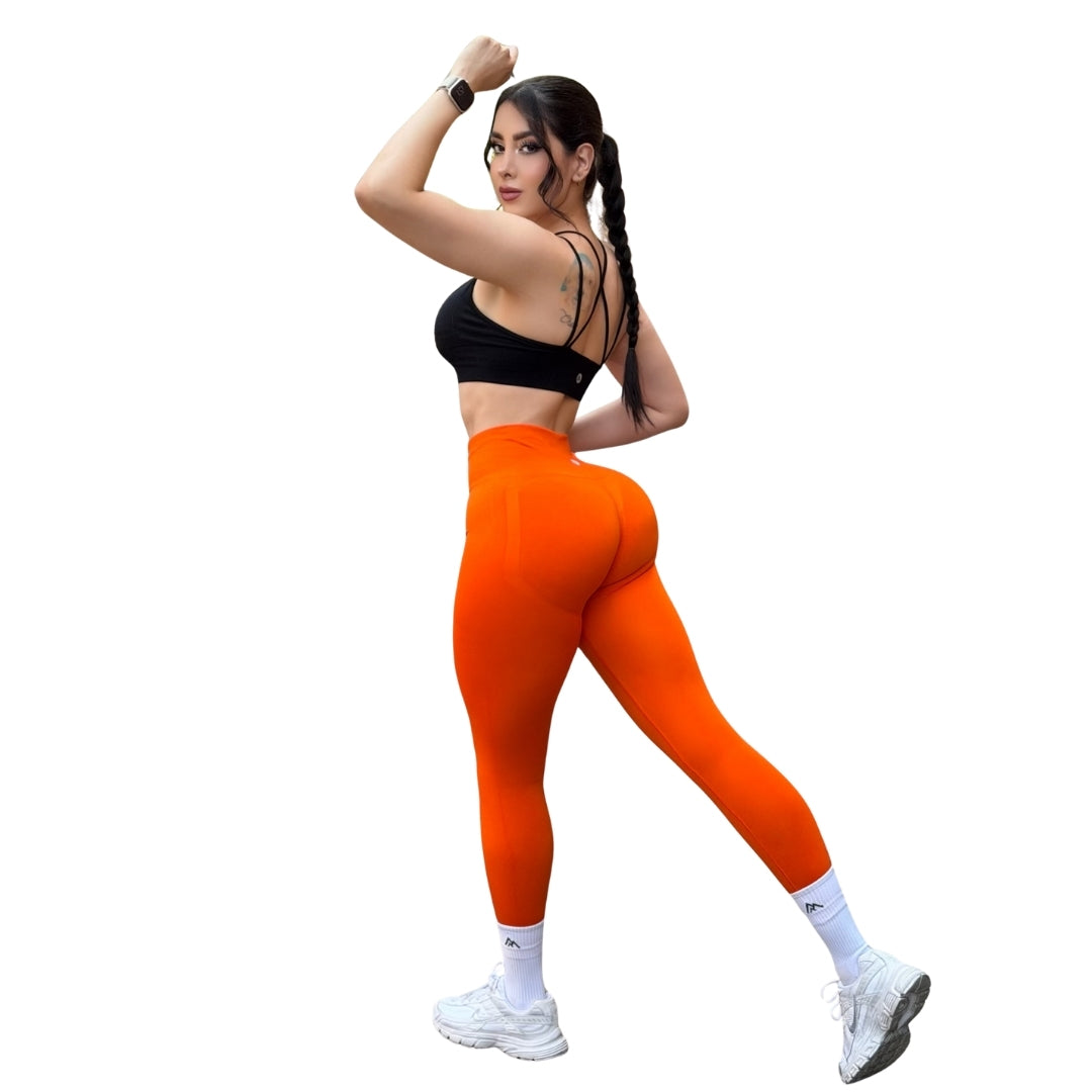 ADRIANAOLIMPO® | Leggins - Leggings Burbuja + Push Up | Seamless Compresión - Naranja | Ropa deportiva para mujer Elite HotSale Blackfriaday Envío Gratis a México. Mayoreo Menudeo Ofertas Exclusivas