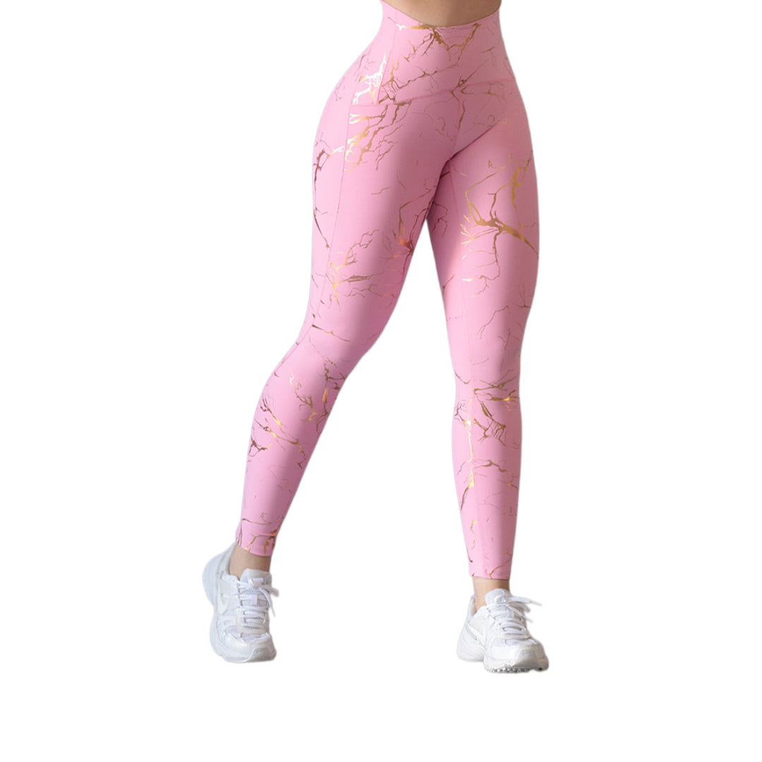 Leggings básico | Supplex Stretch, Destellos – Rosa