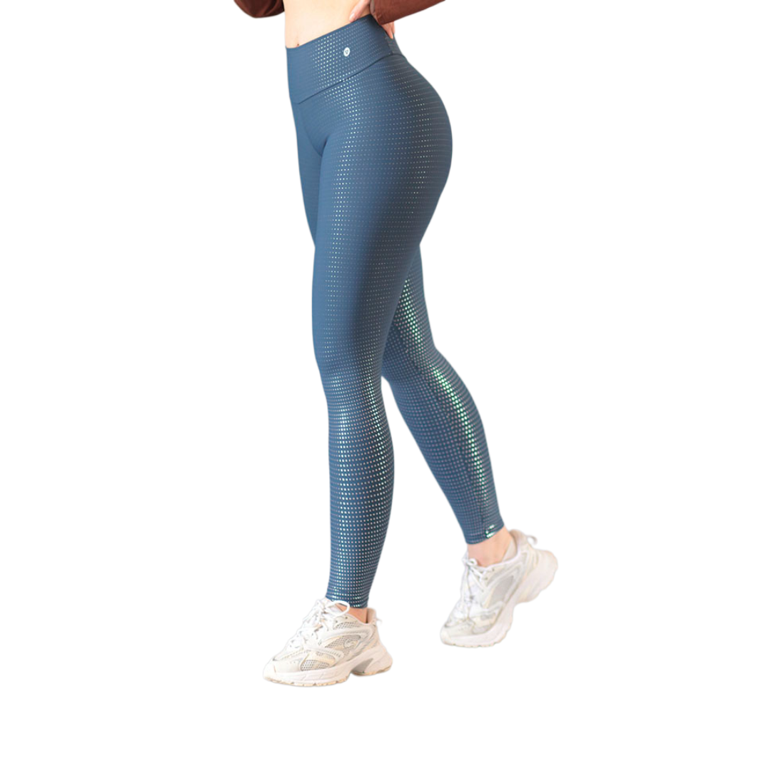 Leggings básico | Supplex Stretch, Destellos Puntos – Azul