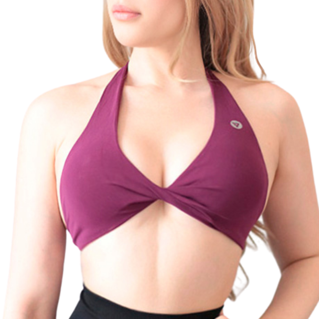 🔹 Top con copas | Alto Impacto, Liso – Purpura