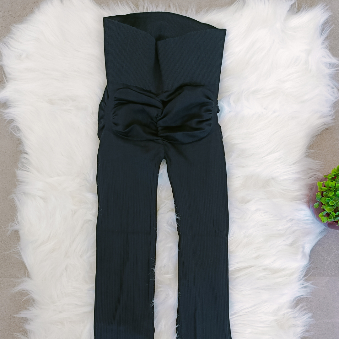 Morita Fit | Leggins Push Up acanalado NEGRO