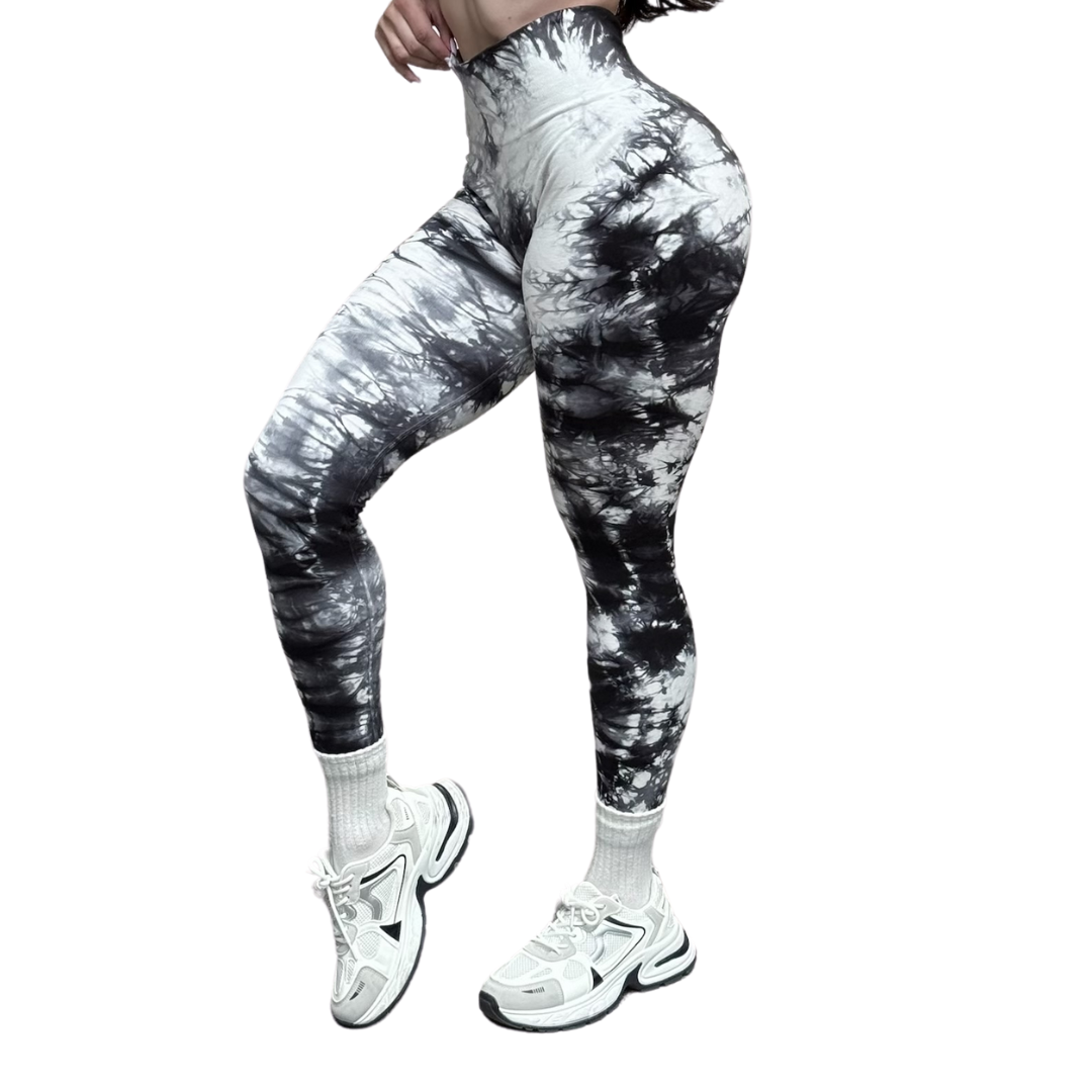 Leggings Deportivos Seamless de Compresión para Mujer Fitness: Glúteos Redondos, Vientre Plano y Cintura Definida | Push Up + Compresión Faja, Ultra Cómodos y Sin Costuras, Color blanco gris | Adriana Olimpo