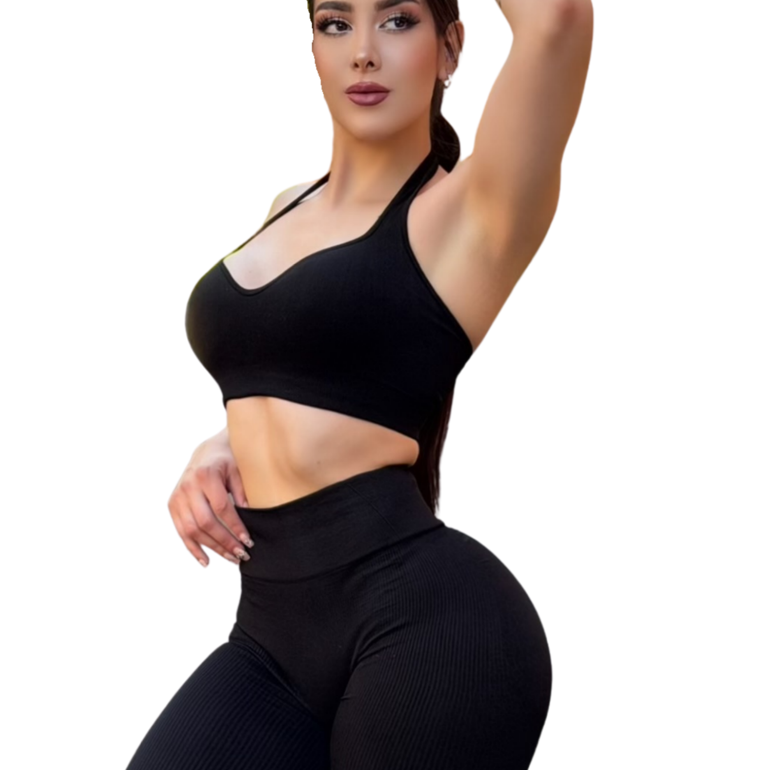 ADRIANAOLIMPO® | Top - Top Halter Deportivo | Dashian Slim – Midnight Black | Ropa deportiva para mujer Elite HotSale Blackfriaday Envío Gratis a México. Mayoreo Menudeo Ofertas Exclusivas