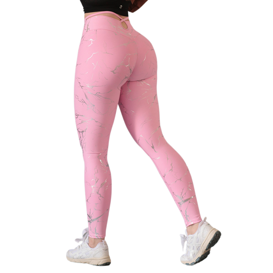 Leggings push up | Supplex Stretch, Destellos Beta – Rosa