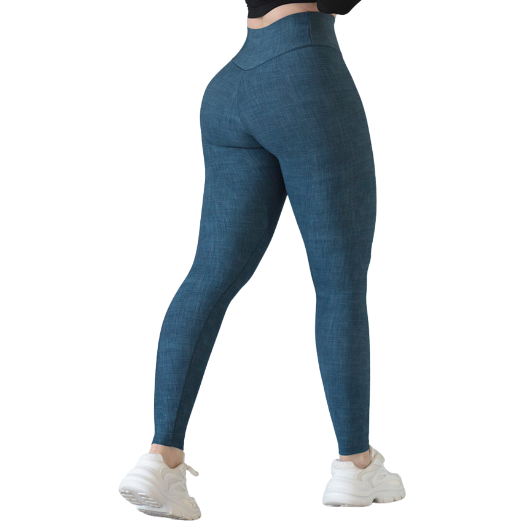 🔹 Leggings básico | Supplex Stretch, Liso – Azul Mezclilla