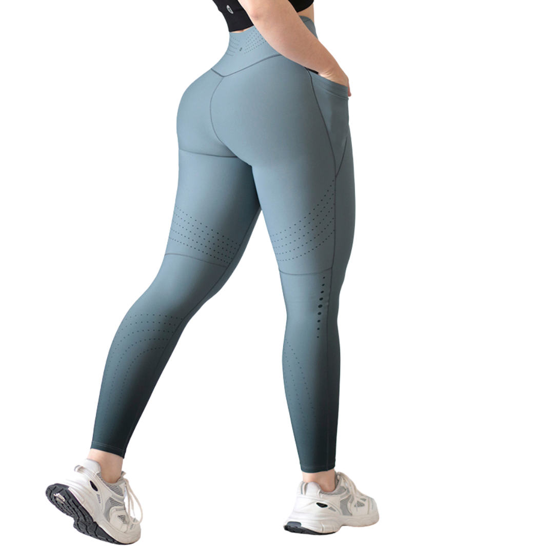 🔹 Leggings básico con bolsillos | Supplex Stretch, Liso – grisaceo