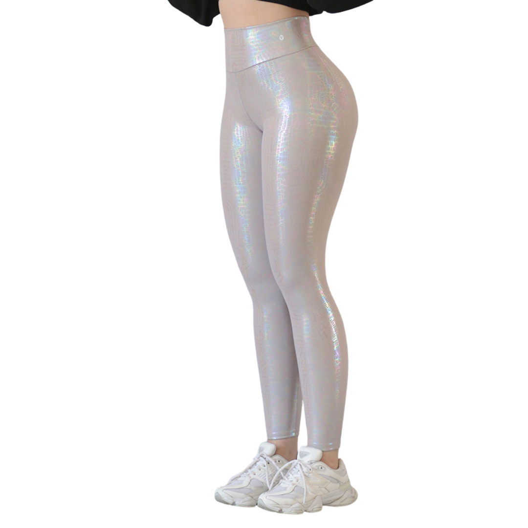🔹 Leggings push up | Supplex Stretch, Destellos – Tornasol Gris
