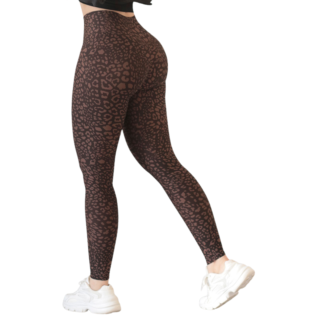 🔹 Leggings push up | Supplex Stretch, Liso – Café