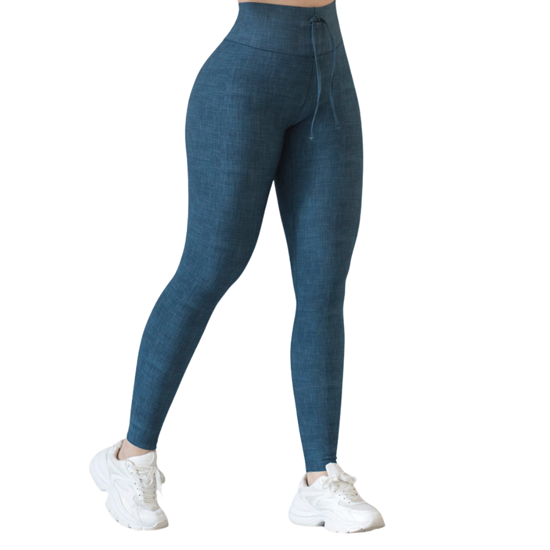 🔹 Leggings básico | Supplex Stretch, Liso – Azul Mezclilla