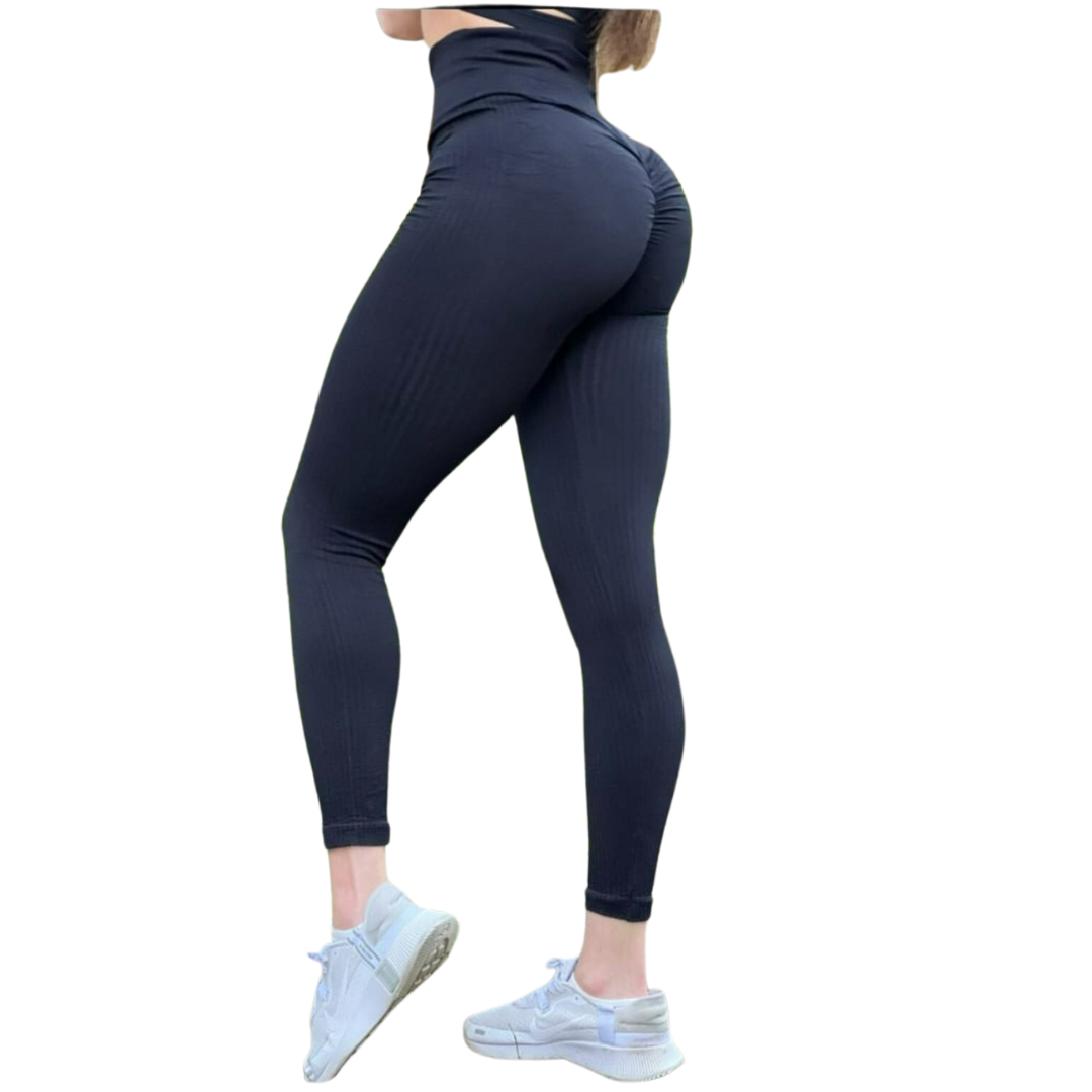 Morita Fit | Leggins Push Up acanalado NEGRO