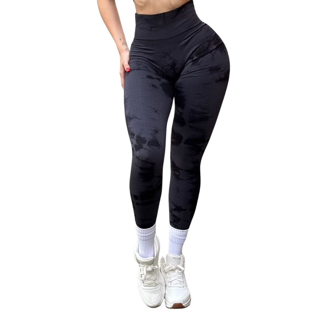 🔸 Leggings Burbuja + Push Up | Seamless Compresión – negro