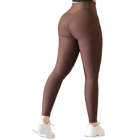 Leggings push up | Supplex Stretch, Relieves Craked - Café