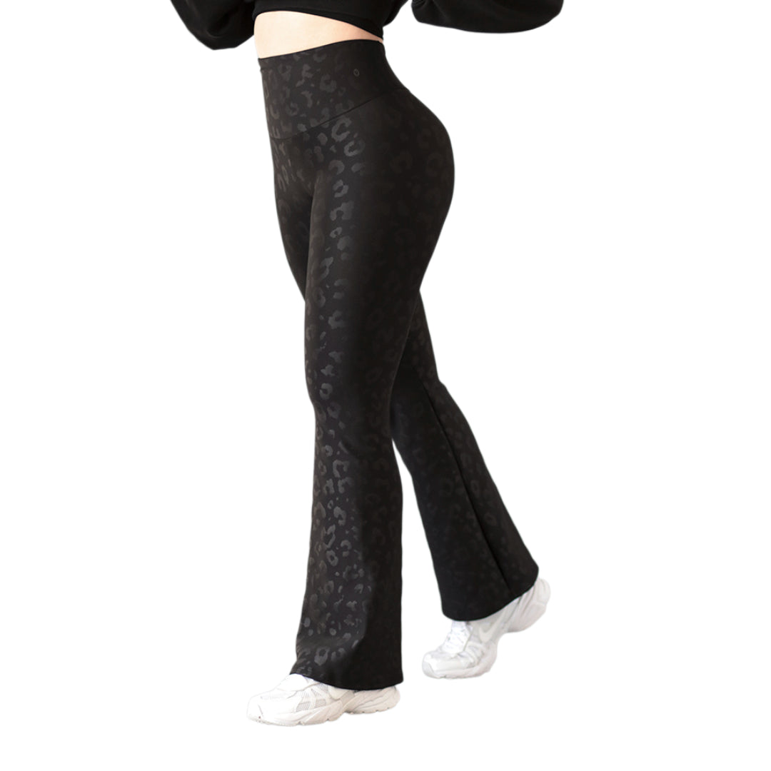 Leggings básico | Supplex Stretch, Relieves Leopardo – Negro