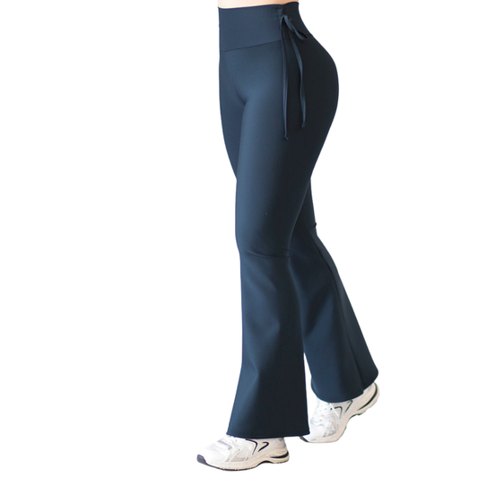 Leggings Deportivos para Mujer Fitness: Efecto Básico, Cintura Alta, Textil Lycra Transpirable con Acabado Liso, Color Azul Profundo | Adriana Olimpo