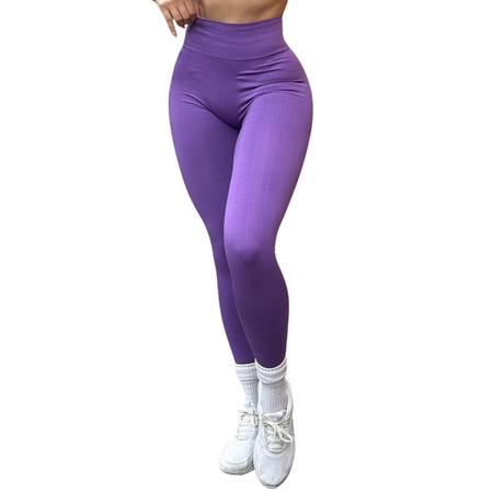 Leggings Burbuja + Push Up | Seamless Compresión - Lila Skittles