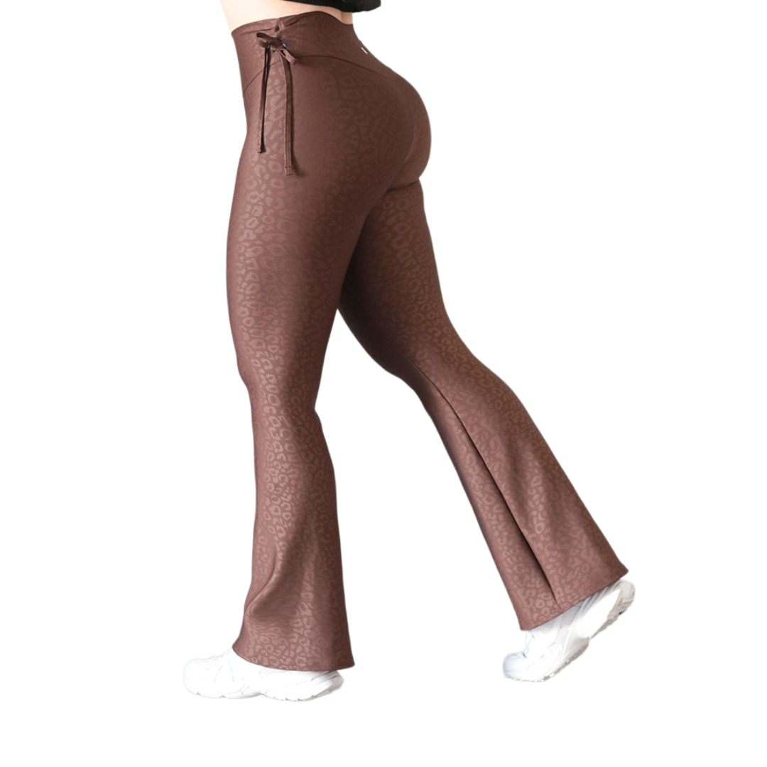 Leggings básico | Supplex Stretch, Relieves Print – Café