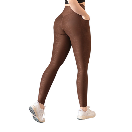 ADRIANAOLIMPO® | Leggins - Leggings básico con bolsillos | Supplex Stretch, Relieves Rive - Café | Ropa deportiva para mujer Elite HotSale Blackfriaday Envío Gratis a México. Mayoreo Menudeo Ofertas Exclusivas