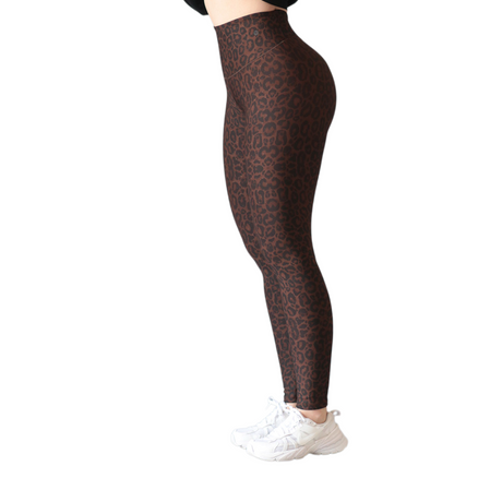 Leggings push up | Supplex Stretch, Liso – chocolate print