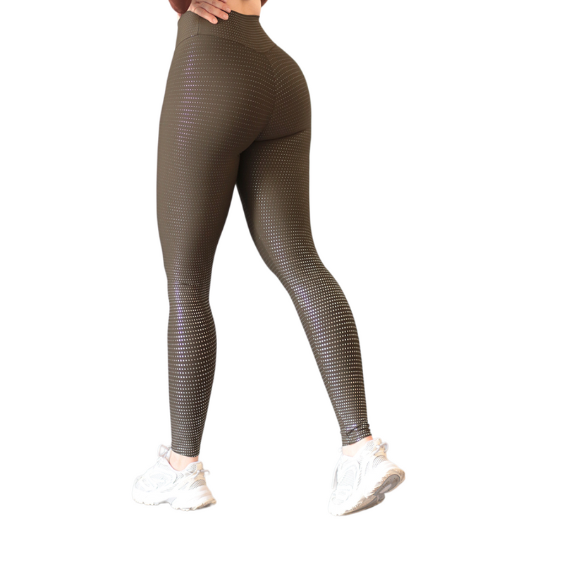 Leggings básico | Supplex Stretch, Destellos Puntos – Verde