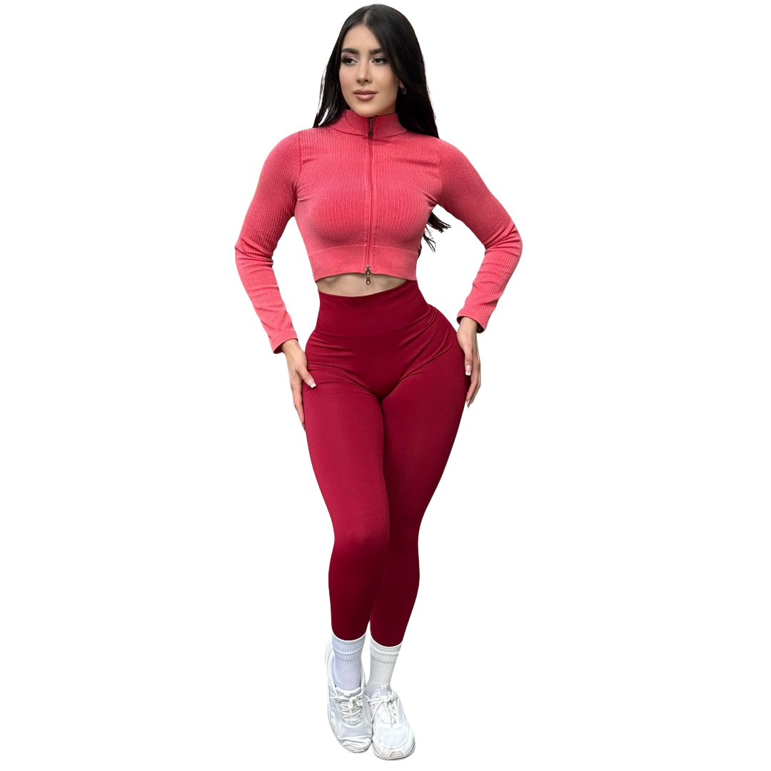 ADRIANAOLIMPO® | Blusa - Chamarra deportiva manga larga | Transpirable, Relieves – Rojo Cereza | Ropa deportiva para mujer Elite HotSale Blackfriaday Envío Gratis a México. Mayoreo Menudeo Ofertas Exclusivas
