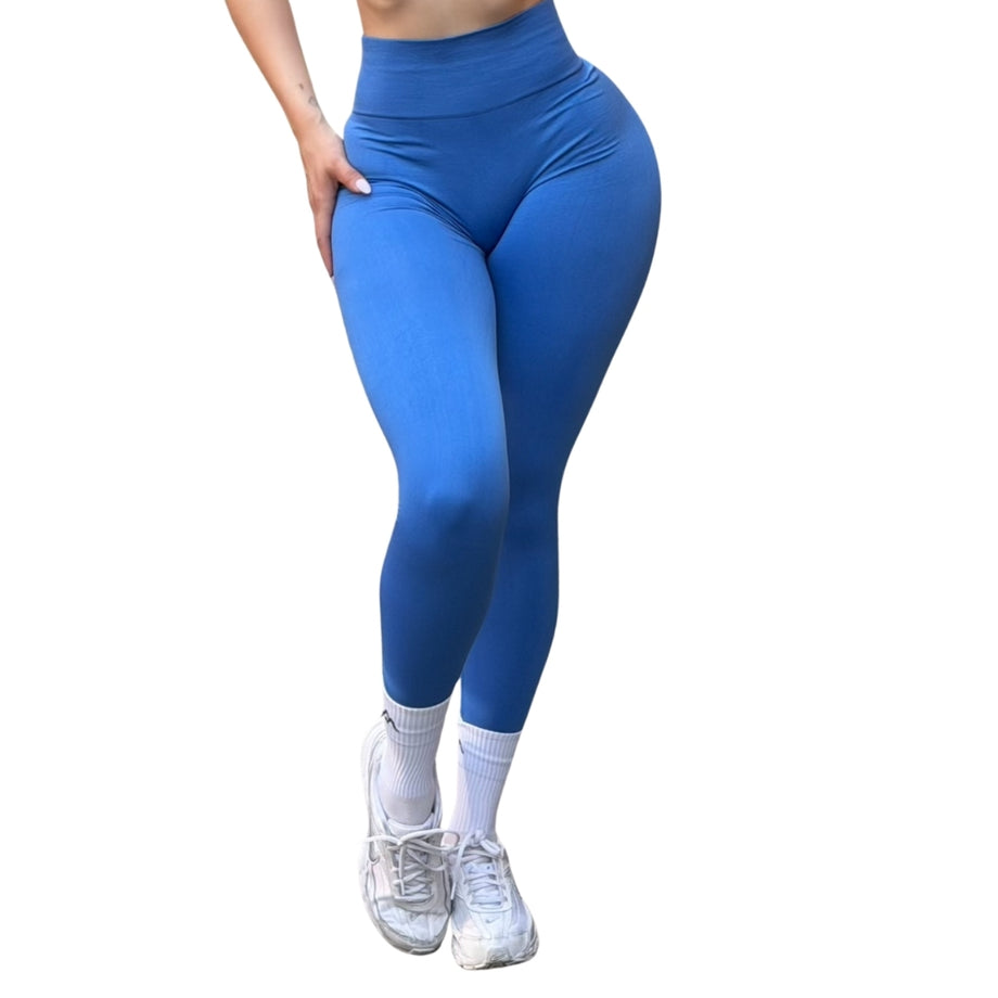 Leggings Burbuja + Push Up | Seamless Compresión - Azul