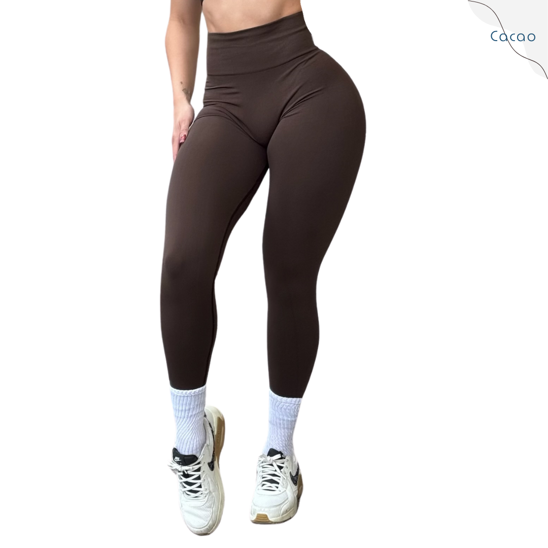 Leggings Deportivos para Mujer Fitness: Seamless Efecto Push Up, Cintura Alta, Textil Tejido Liso Suave Transpirable, Varios Colores  | Adriana Olimpo