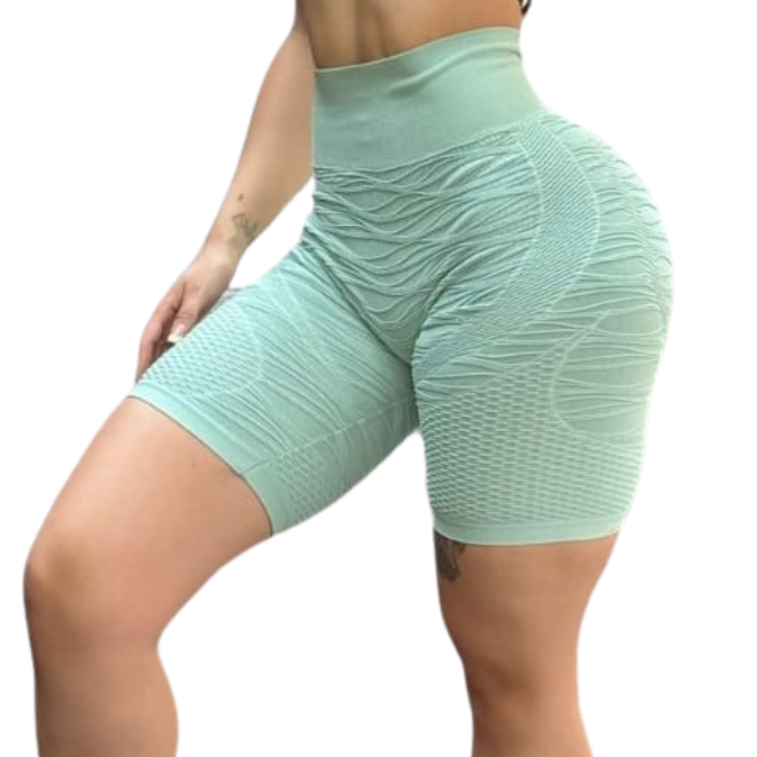 SHINE SPORT | SHORT BIKER SCRUNCH, TEXTURIZADO, PUSH UP