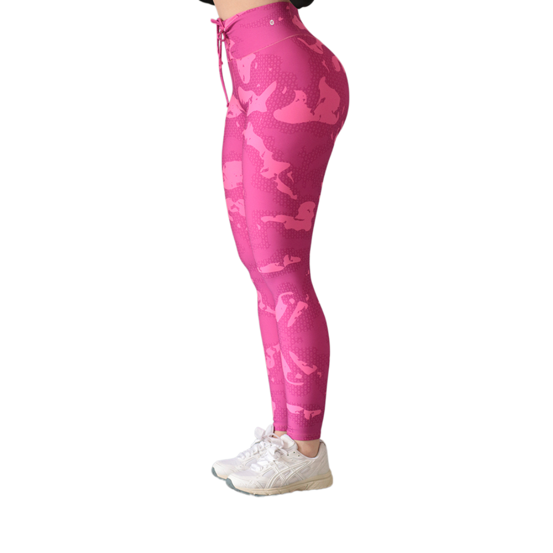 Leggings push up | Supplex Stretch, Liso Camu – Rosa