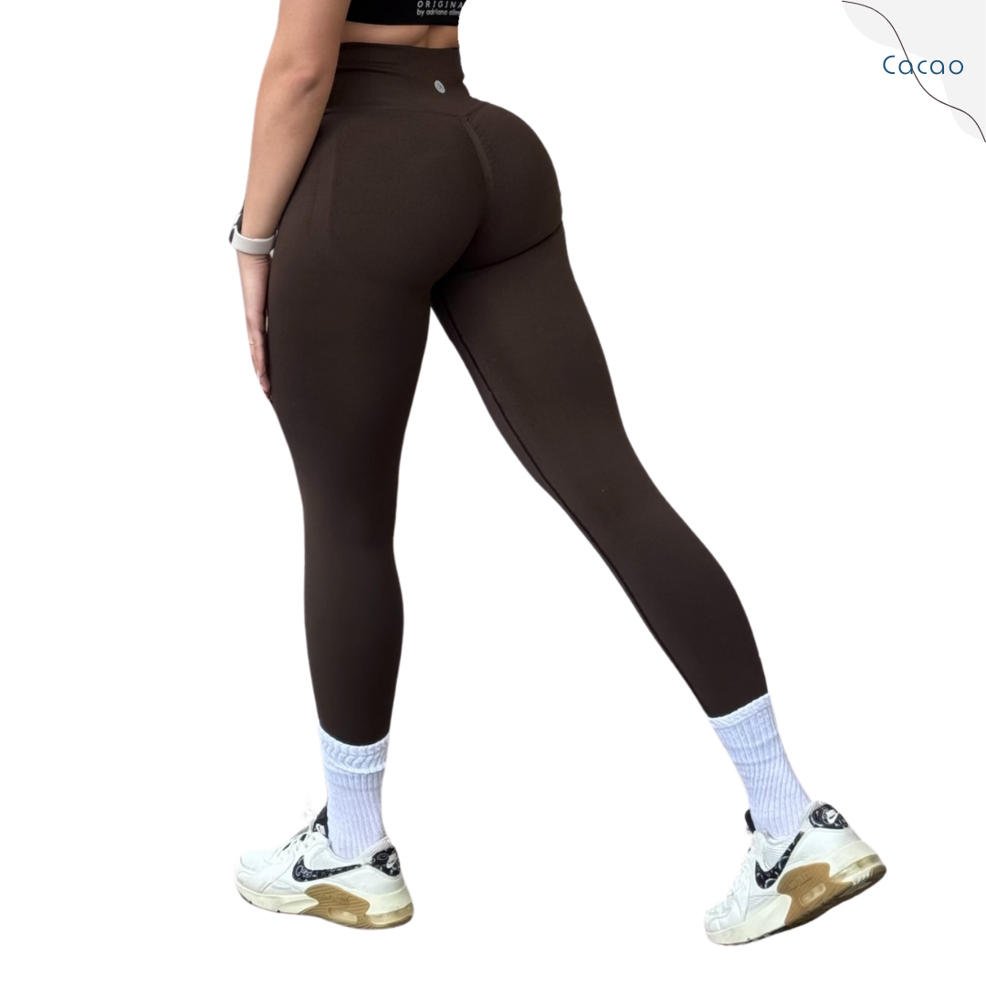 Leggings Deportivos para Mujer Fitness: Seamless Efecto Push Up, Cintura Alta, Textil Tejido Liso Suave Transpirable, Varios Colores  | Adriana Olimpo
