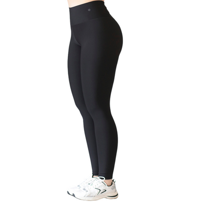 Leggings Deportivos para Mujer Fitness: Efecto Push Up, Cintura Alta, Textil Lycra Transpirable con Acabado Liso, Color Negro | Adriana Olimpo
