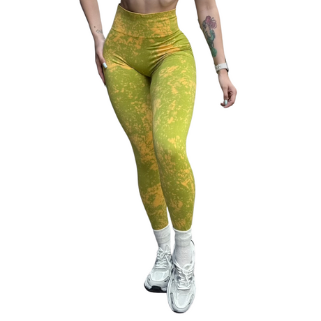 🔸 Leggings Burbuja + Push Up | Seamless Compresión - líma moteado