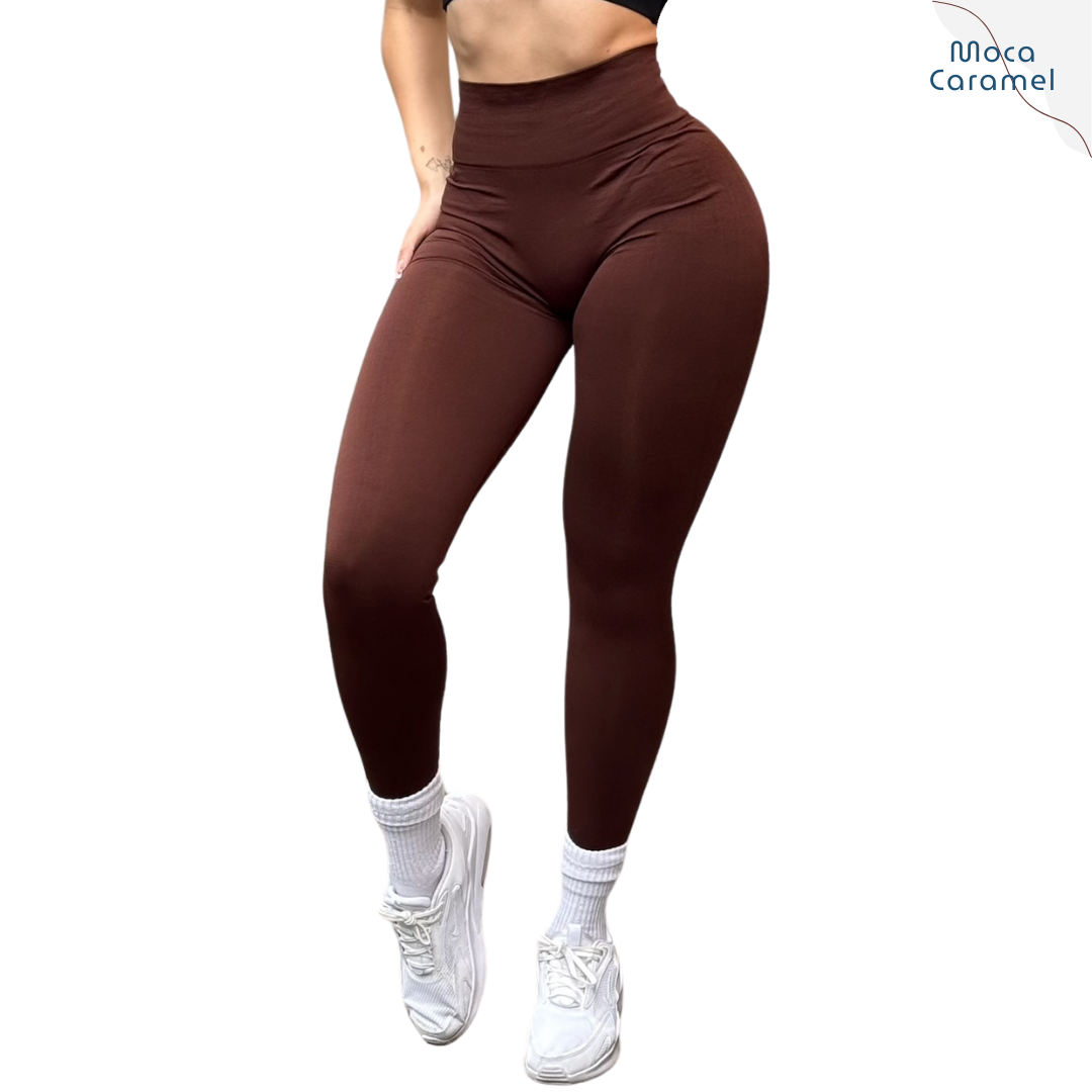 Leggings Deportivos para Mujer Fitness: Seamless Efecto Push Up, Cintura Alta, Textil Tejido Liso Suave Transpirable, Varios Colores  | Adriana Olimpo