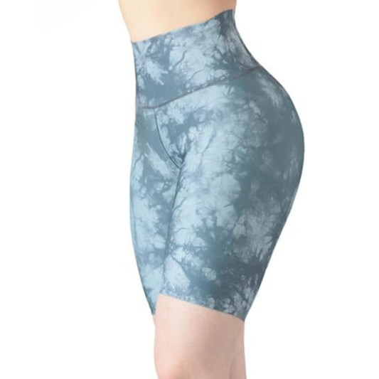 Short Biker Fitness: Efecto Básico, Cintura Alta, Textil Lycra Transpirable con Acabado Liso, Color Grisáceo | Adriana Olimpo