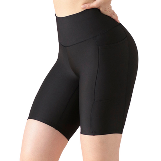 Biker Deportivos para Mujer Fitness: Efecto Básico, Cintura Alta, Textil Lycra Transpirable con Acabado Liso, Color Morado | Adriana Olimpo