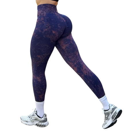 Leggings Burbuja + Push Up | Seamless Compresión - Twi Light Deslavado