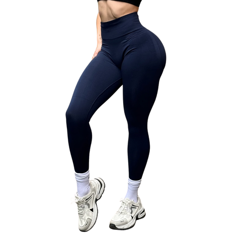 Leggings Burbuja + Push Up | Seamless Compresión - Azul marino