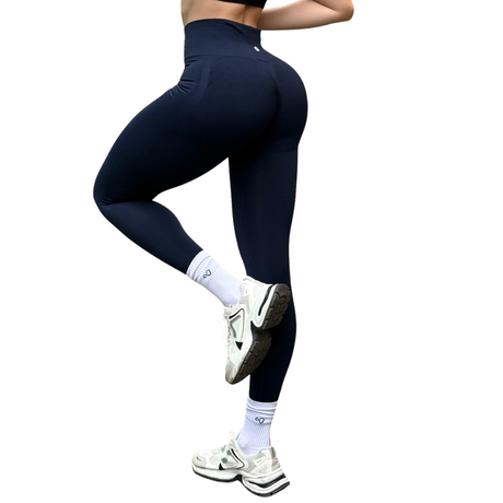 Leggings Burbuja + Push Up | Seamless Compresión - Azul marino