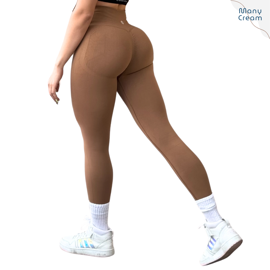 Leggings Deportivos para Mujer Fitness: Seamless Efecto Push Up, Cintura Alta, Textil Tejido Liso Suave Transpirable, Varios Colores  | Adriana Olimpo