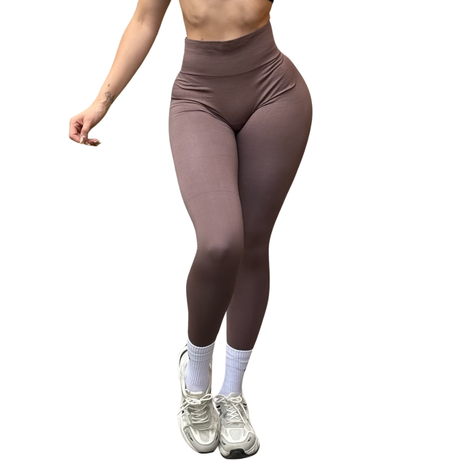 Leggings Burbuja + Push Up | Seamless Compresión - Almendra