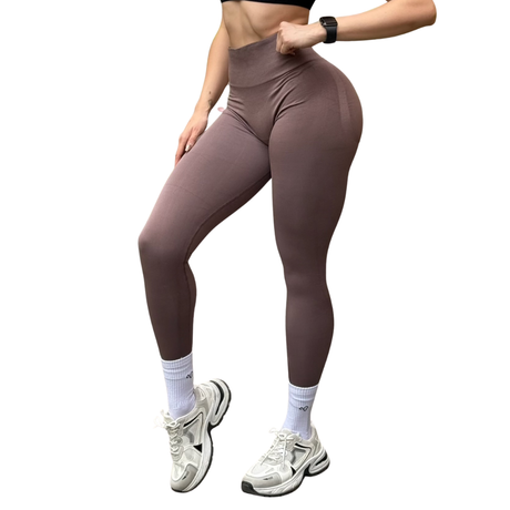 Leggings Burbuja + Push Up | Seamless Compresión - Almendra