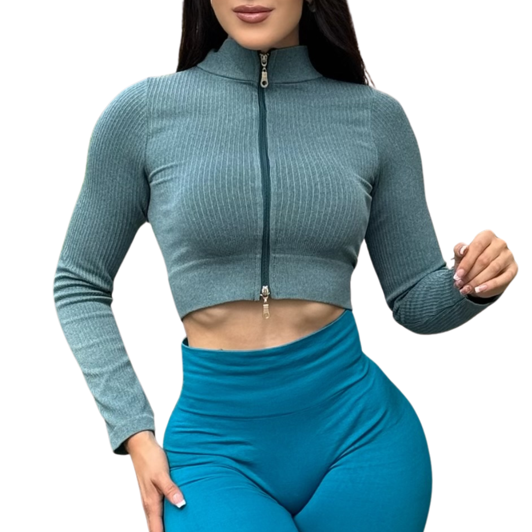 ADRIANAOLIMPO® | Blusa - Chamarra deportiva manga larga | Transpirable, Relieves – Plumbo | Ropa deportiva para mujer Elite HotSale Blackfriaday Envío Gratis a México. Mayoreo Menudeo Ofertas Exclusivas