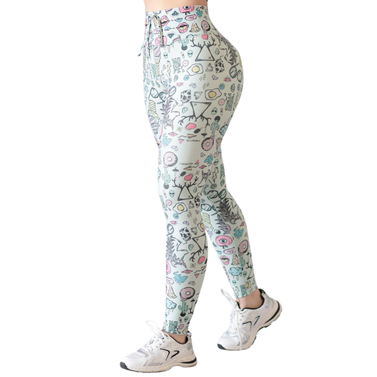 Leggings Deportivos para Mujer Fitness: Efecto Básico, Cintura Alta, Textil Lycra Transpirable con Acabado Liso Unicornio, Colorido | Adriana Olimpo