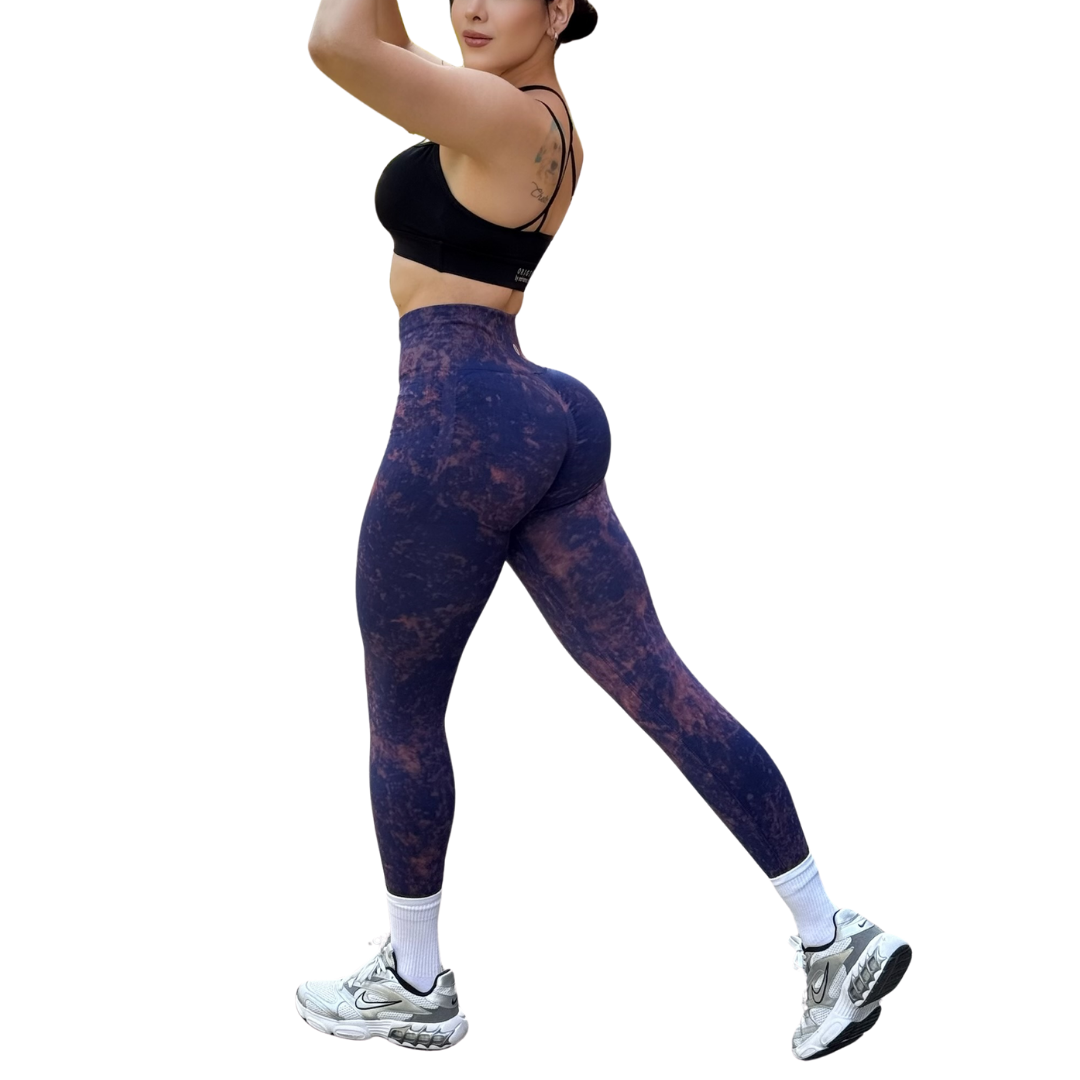 Leggings Burbuja + Push Up | Seamless Compresión - Twi Light Deslavado