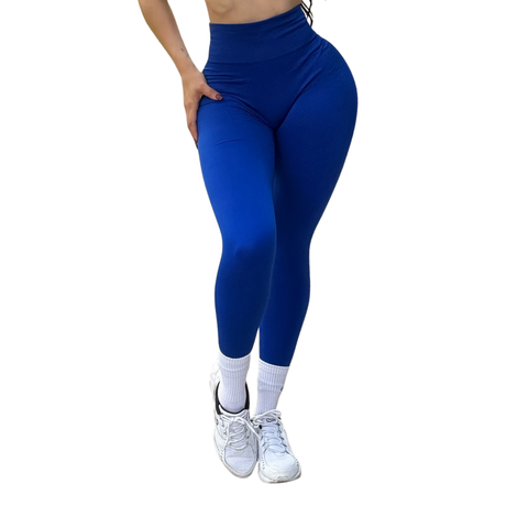 Leggings Burbuja + Push Up | Seamless Compresión -  Azul Rey