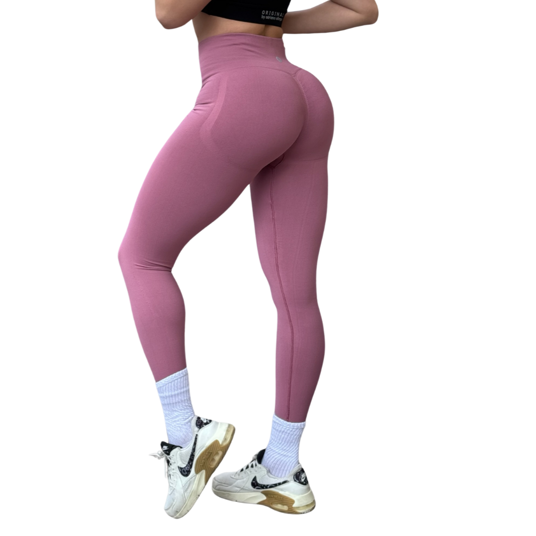 Leggings Burbuja + Push Up | Seamless Compresión - Rosa Malva