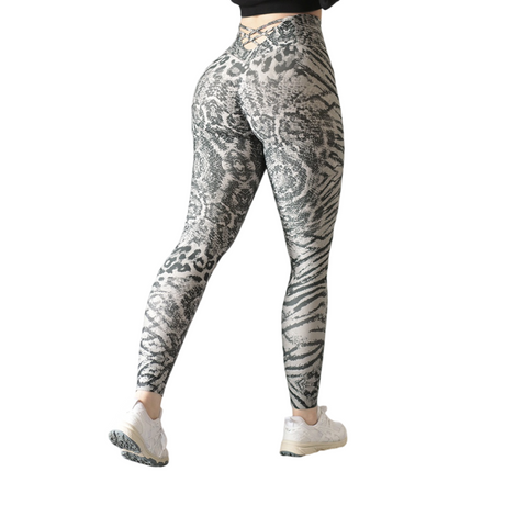 Leggings push up | Supplex Stretch, Liso Print – Gris
